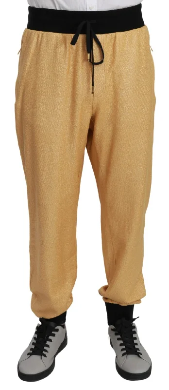 Dolce & Gabbana Elegant  Motif Men's Sweatpants Modern Men's Geometric