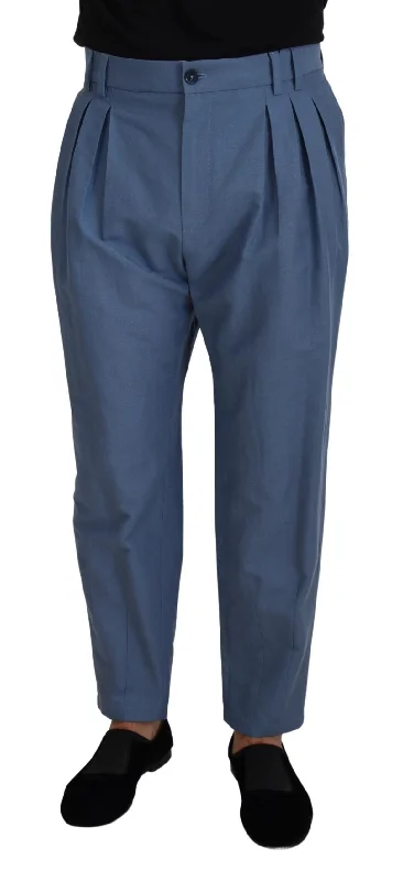 Dolce & Gabbana Elegant  Linen-Cotton Men's Pants Stylish Men's Tropical 