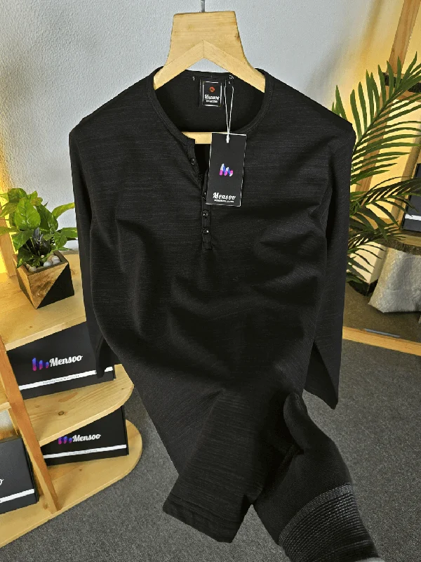 Hanley Full Sleeve T Shirt Black Elegant Men's Cashmere