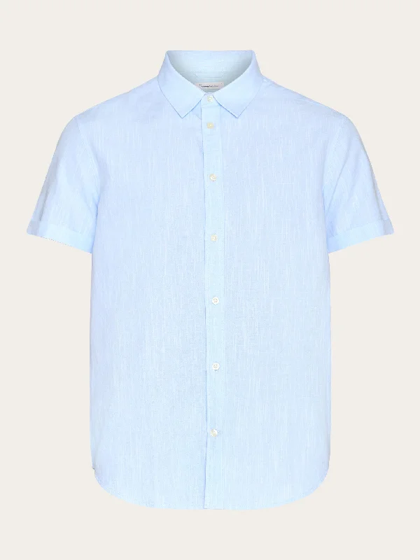 Custom fit linen short sleeve shirt - Skyway Trendy Men's Scandinavian