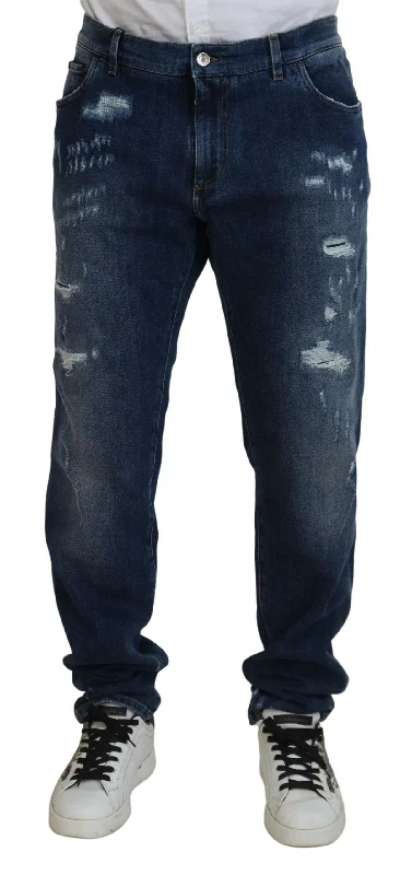 Dolce & Gabbana Elegant Skinny  Men's Jeans Youthful Men's Pop