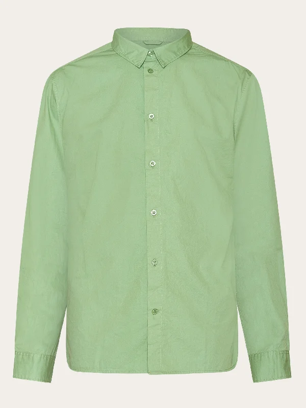 ALF regular crispy cotton shirt - GOTS/Vegan - Shale Green Traditional Men's Country