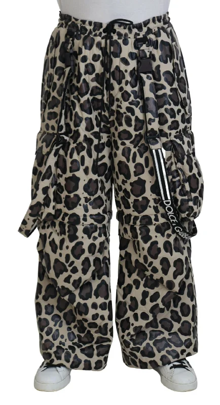 Dolce & Gabbana  Leopard Print Snow Men's Pants Traditional Men's Country