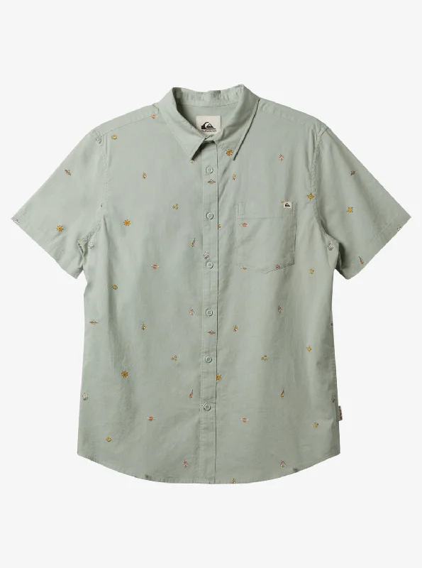 Apero Classic Short Sleeve Shirt - Cloud Blue Aop Mix Bag Ss Refined Men's Hand