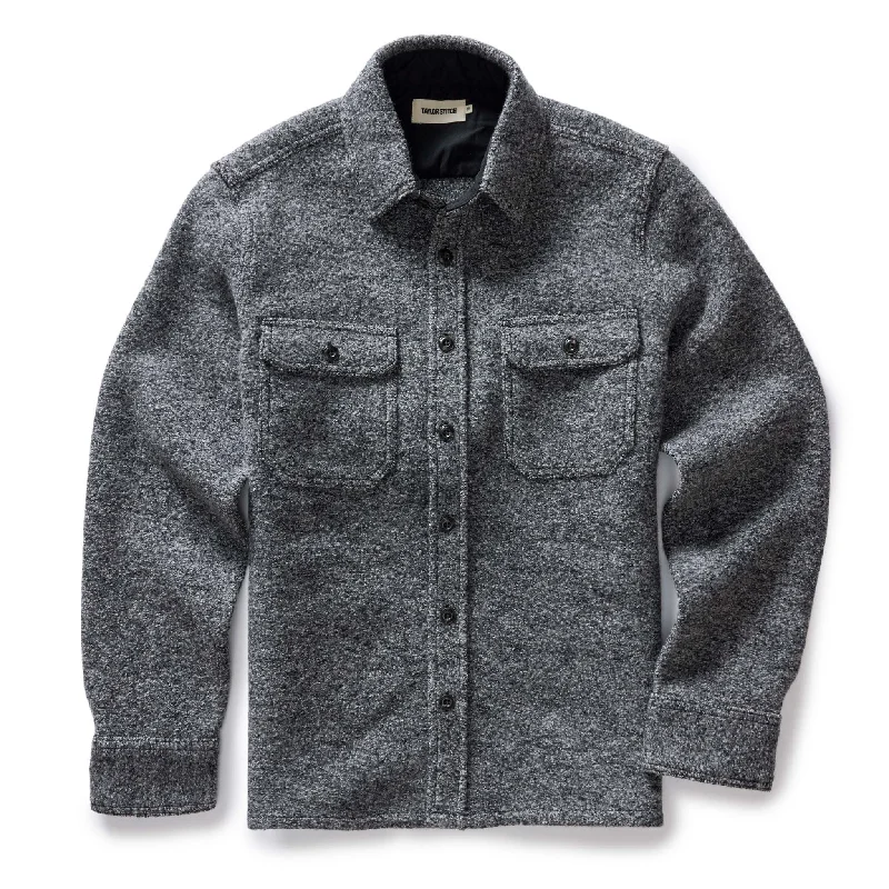 The Connor Overshirt in Heather Ash Boucle Dynamic Men's High