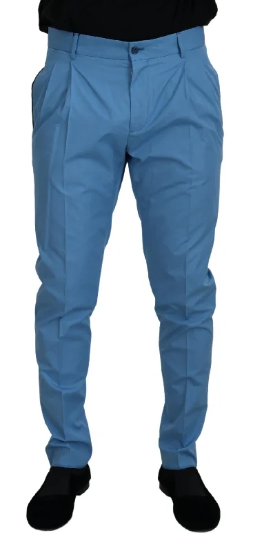 Dolce & Gabbana Elegant Slim Fit Chinos - Indulge in Italian Men's Luxury Elegant Men's Cashmere