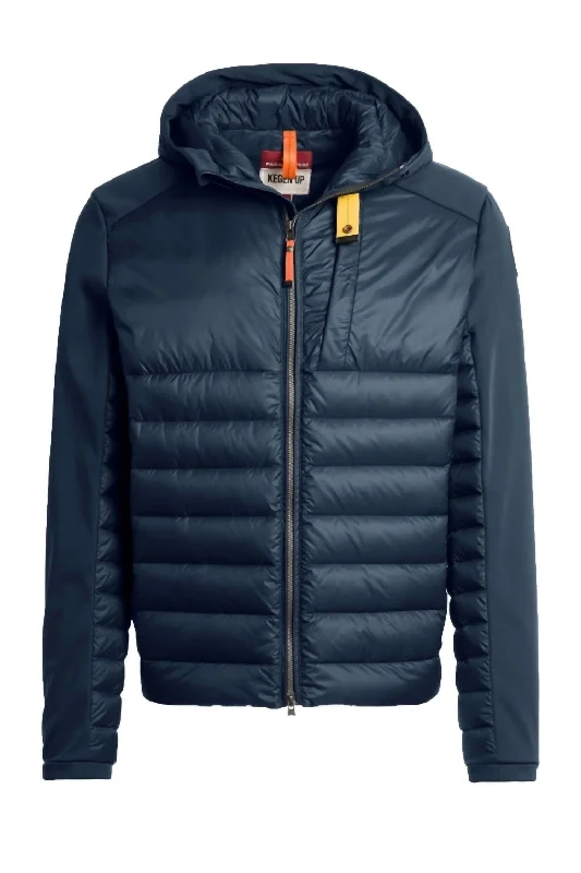 Men's Kinari Puffer Jacket In Blue Navy Traditional Men's Wool