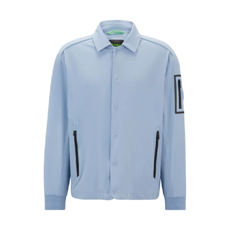 Water-repellent regular-fit jacket with contrast details Laid