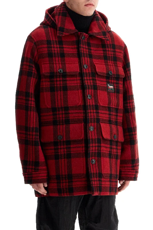 Woolrich Plaid Cruiser Hooded Jacket Dapper Men's Bow