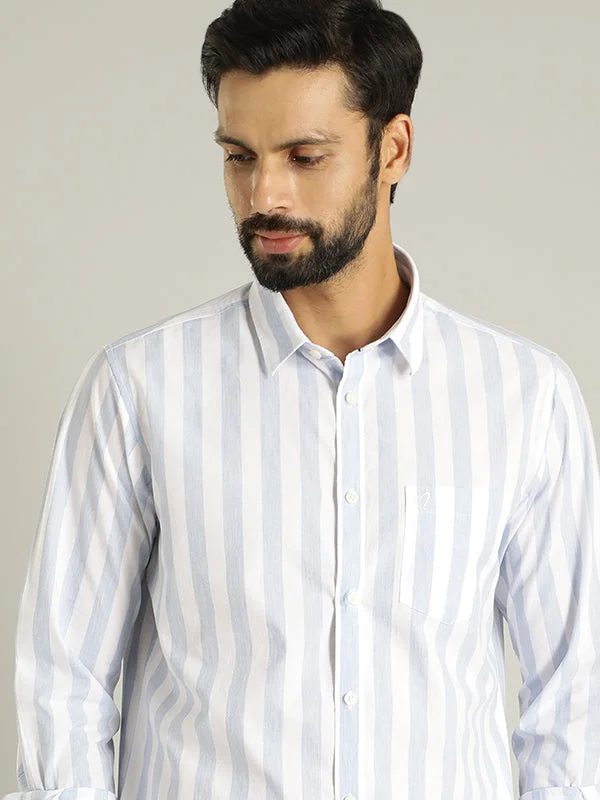 Men Striped Full Sleeve Cotton Shirt Street