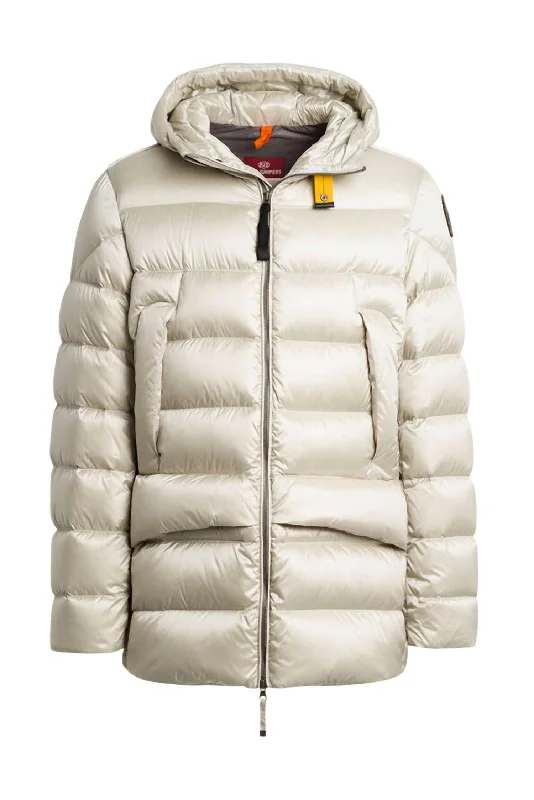 Men's Roplh Puffer Jacket In Pelican Unique Men's Patch