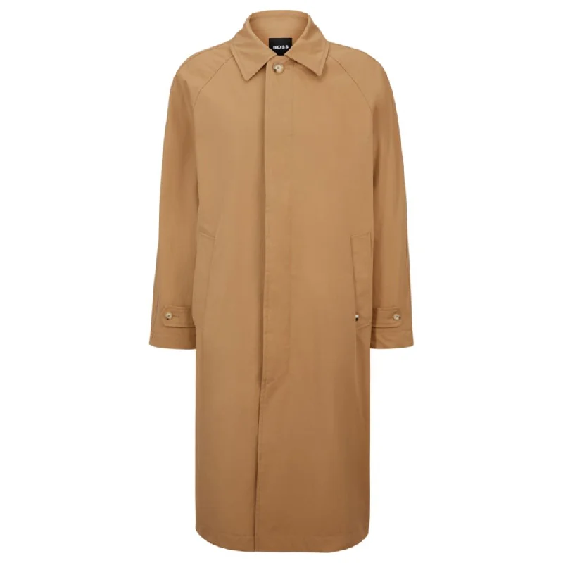 Relaxed-fit coat in cotton with concealed closure Street