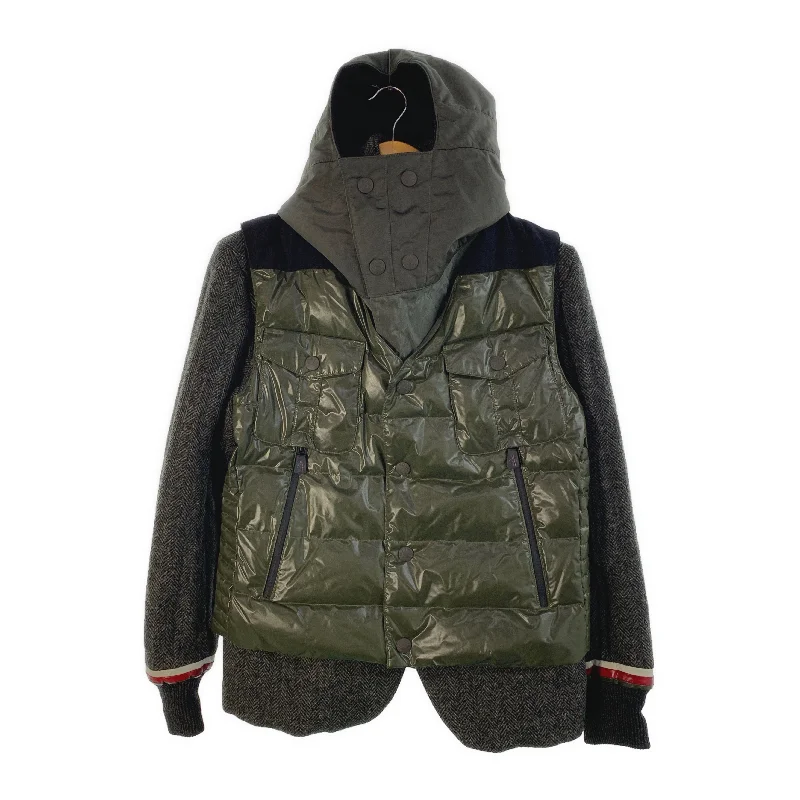 MONCLER GRENOBLE/Puffer Jkt/1/Khaki/Nylon/ Luxurious Men's High