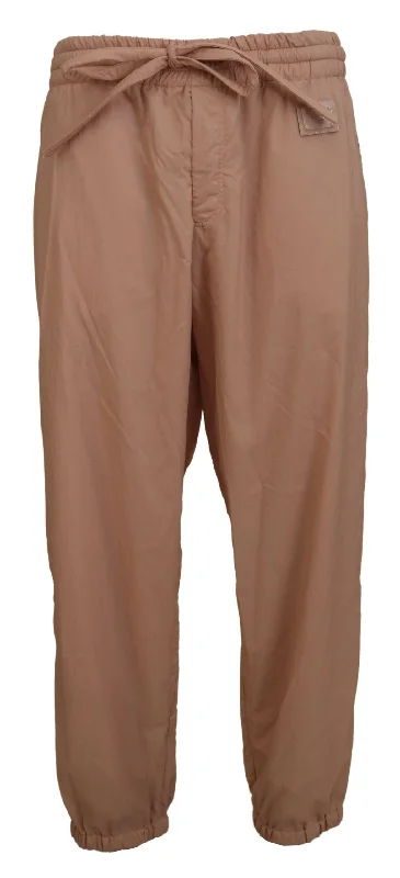 Dolce & Gabbana Elegant Peach Casual Men's Sweatpants Gym