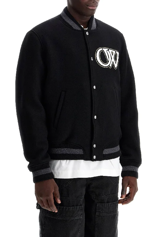 Off-White Embroidered Lettering Varsity Tailored