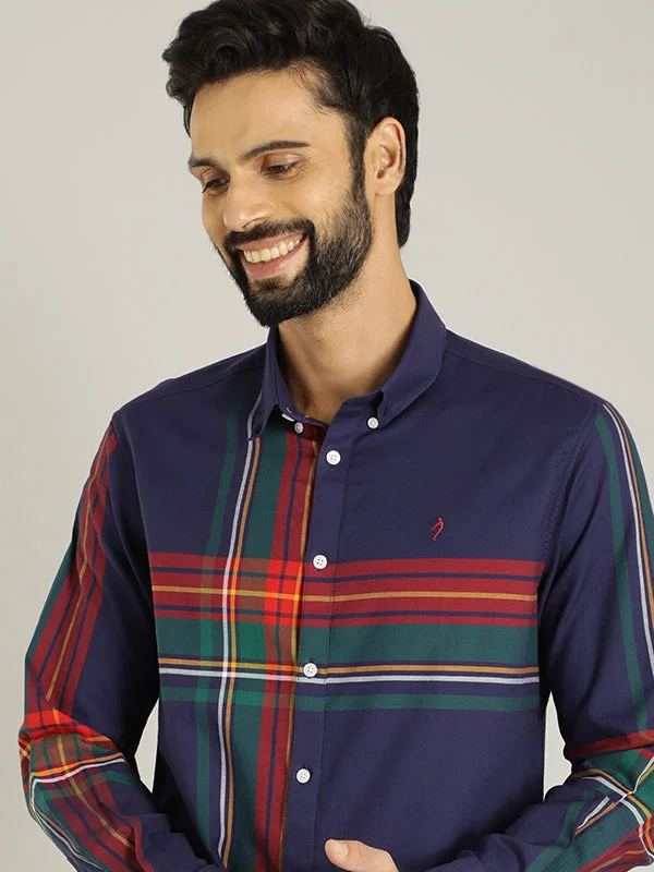 Men Checked Full Sleeve Cotton Shirt Bold Men's Statement