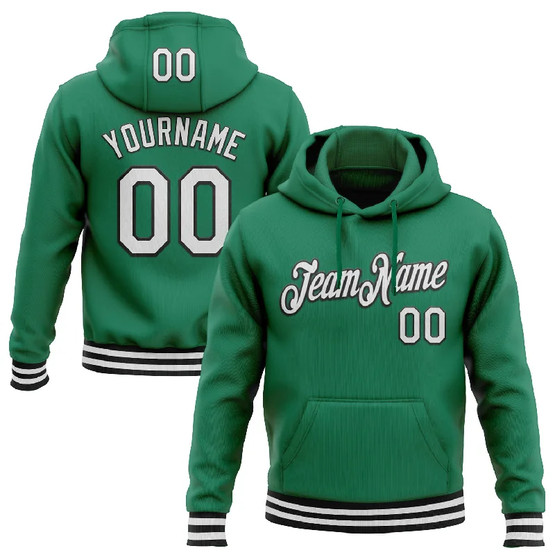 Custom Stitched Kelly Green White-Black Sports Pullover Sweatshirt Hoodie Modern Men's Tech Custom Stitched Kelly Green White-Black Sports Pullover Sweatshirt Hoodie Modern Men's Tech