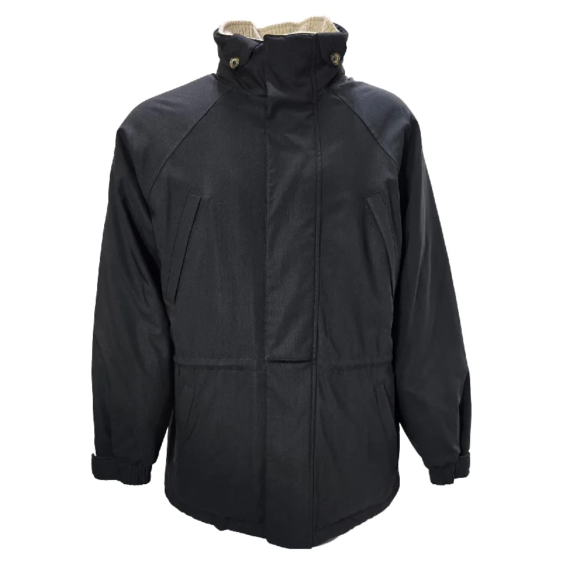 Loro Piana Icer Parka Jacket in Black Wool Bold Men's Statement