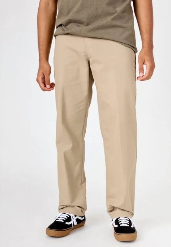 Skateboarding Slim Straight Pants In Desert Khaki Relaxed Men's Beach