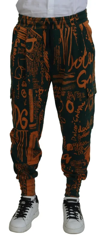 Dolce & Gabbana  Silk Blend Jogger Cargo Men's Pants Tough Men's Military