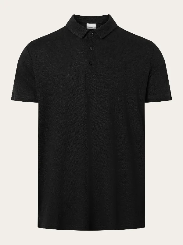 Linen polo - Black Jet Sophisticated Men's 