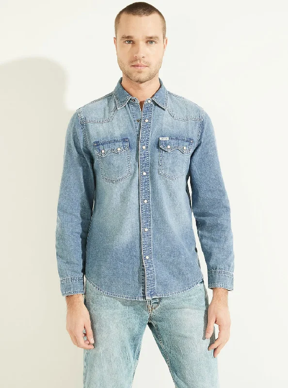 Traverse Regular Western Denim Shirt Tough Men's Tactical