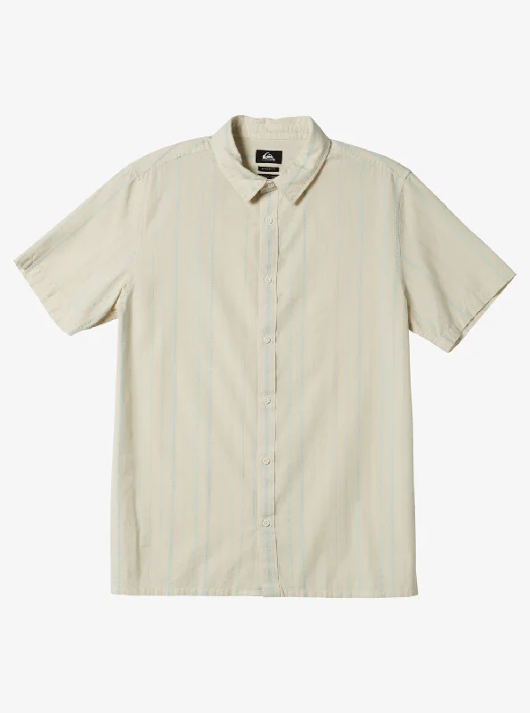 Pacific Stripe Short Sleeve Shirt - Birch Pacific Stripe Organic