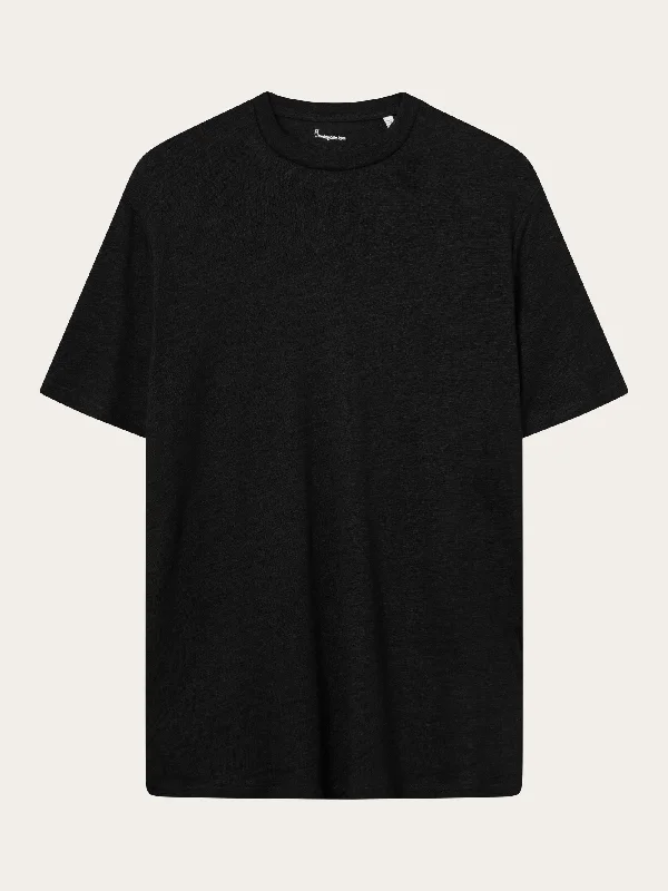 Linen t-shirt - Black Jet Monochromatic All