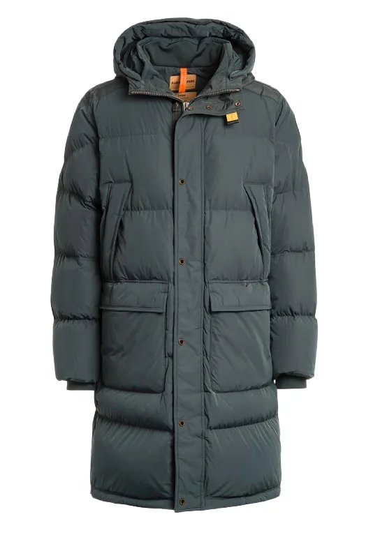 Men's Long Bear Parka In Green Gable Hip Men's Retro