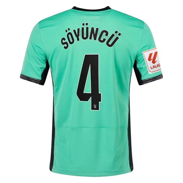 Nike Atletico Madrid Çağlar Söyüncü Third Jersey w/ La Liga Patch 23/24 (Spring Green/Black) Edgy Men's Punk