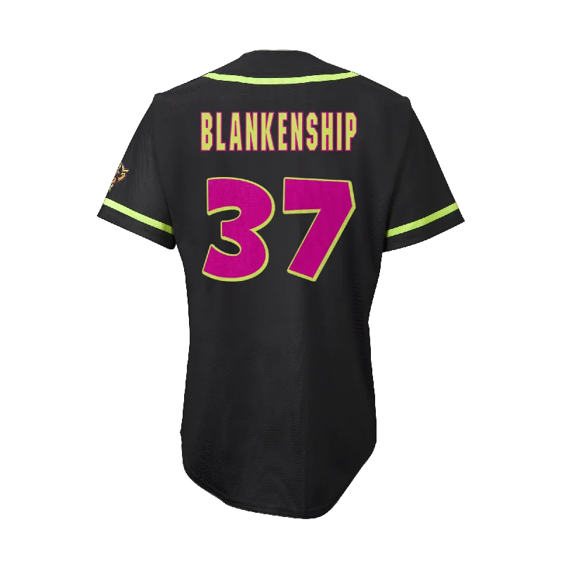 Party Animals Zach Blankenship #37 EvoShield Jersey - Black Dynamic Men's High
