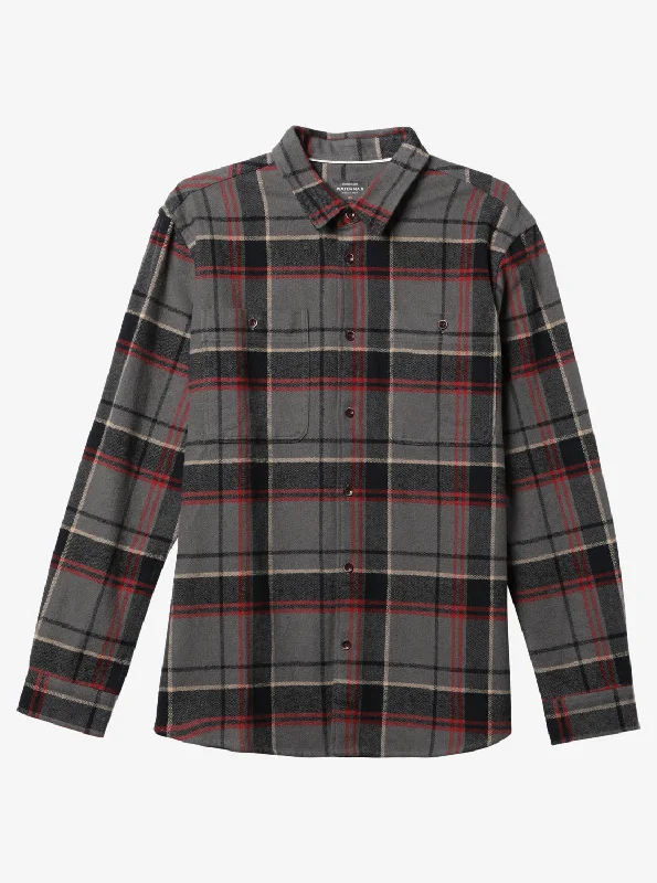 Waterman Lower Ridge Flannel Long Sleeve Top - Granite Grey Lower Ridge Elegant Men's Cashmere