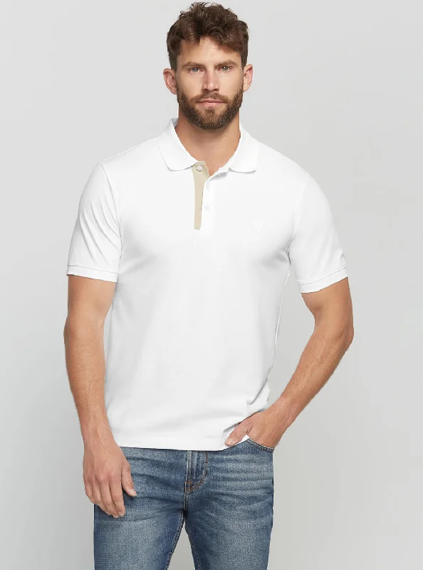 Eco White Lyle Polo T-Shirt Refined Men's Velvet