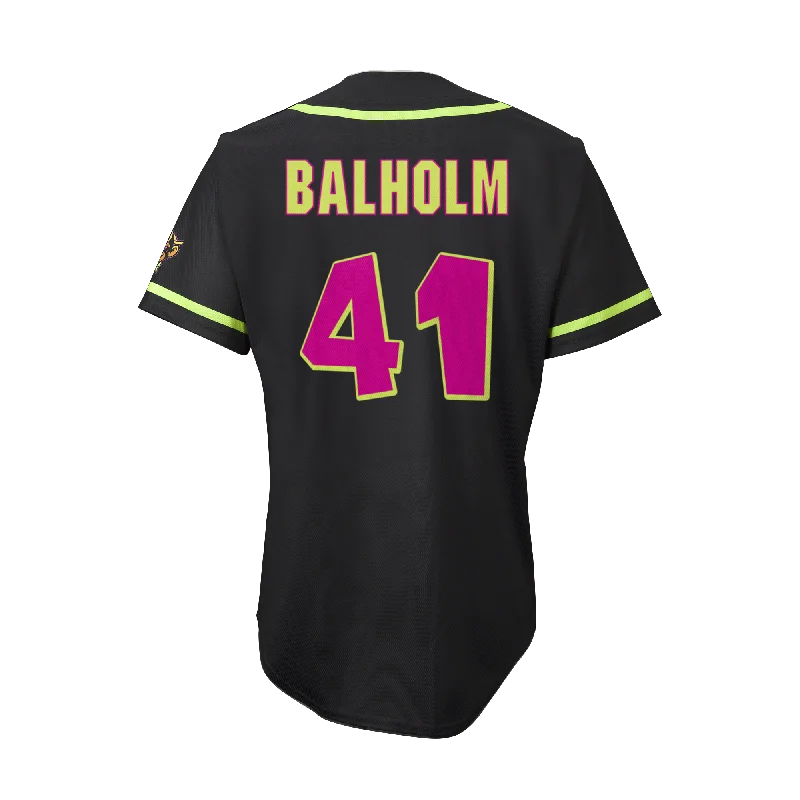 YOUTH Party Animals Bronson Balholm #41 EvoShield Jersey - Black Monochromatic All