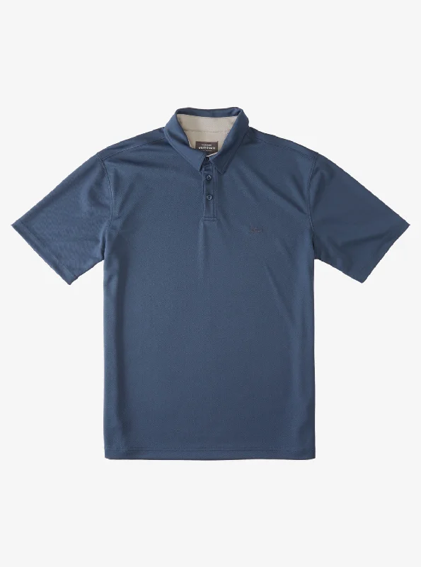 Waterman Water Short Sleeve Polo Shirt - Midnight Navy Sharp Men's Italian