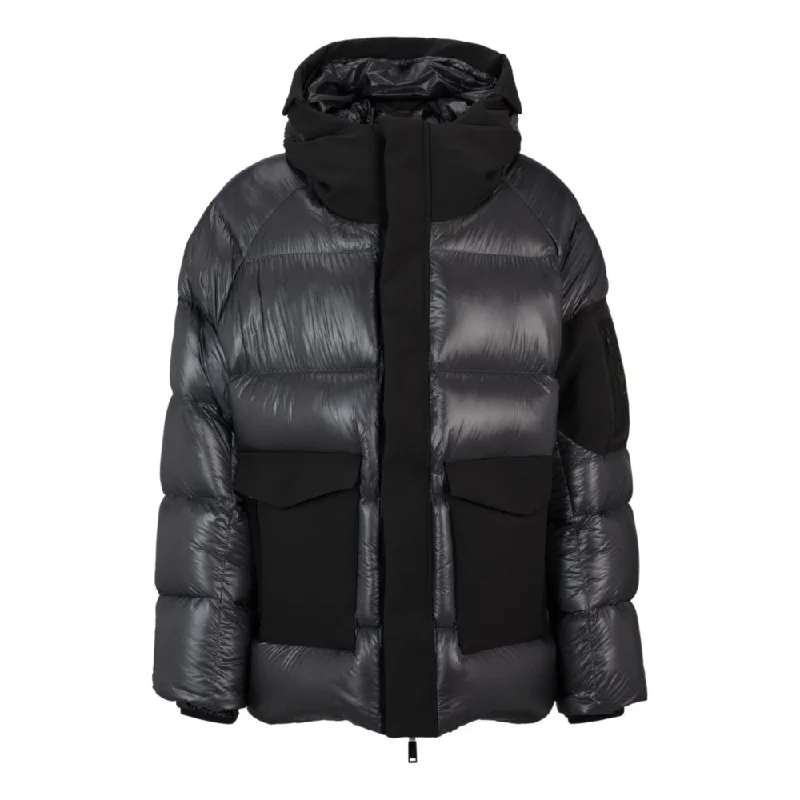 Oversize-fit water-repellent jacket in mixed materials Sleek Men's Contemporary 