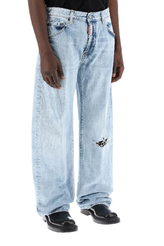 Dsquared2 "oversized Jeans With Destroyed Elegant Men's Formal 