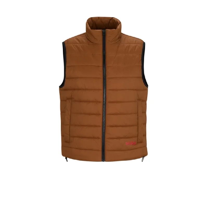 Water-repellent slim-fit gilet with logo detail Streetwear Style