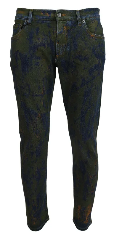 Dolce & Gabbana Chic Slim-Fit blue Jeans in  Men's Wash Earthy Men's Sustainable 