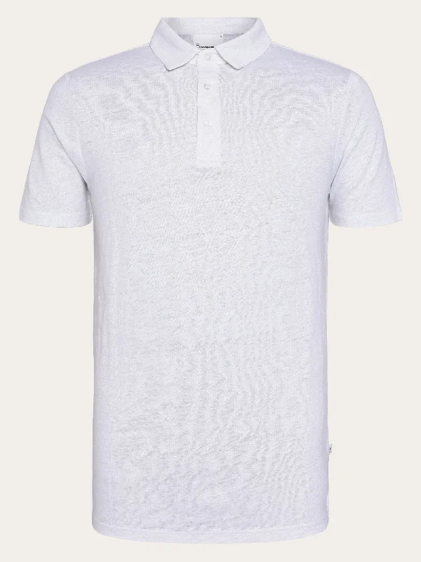 Linen polo - Bright White Modern Men's 