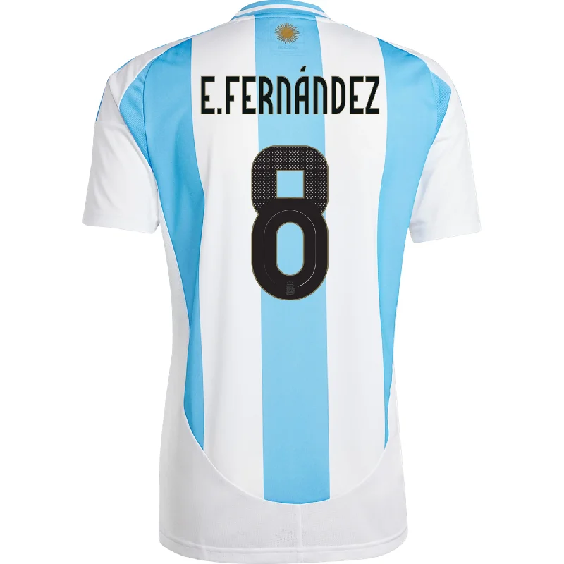 adidas Argentina Enzo Fernandez Home Jersey 24/25 (White/Blue Burst) Sophisticated Men's 