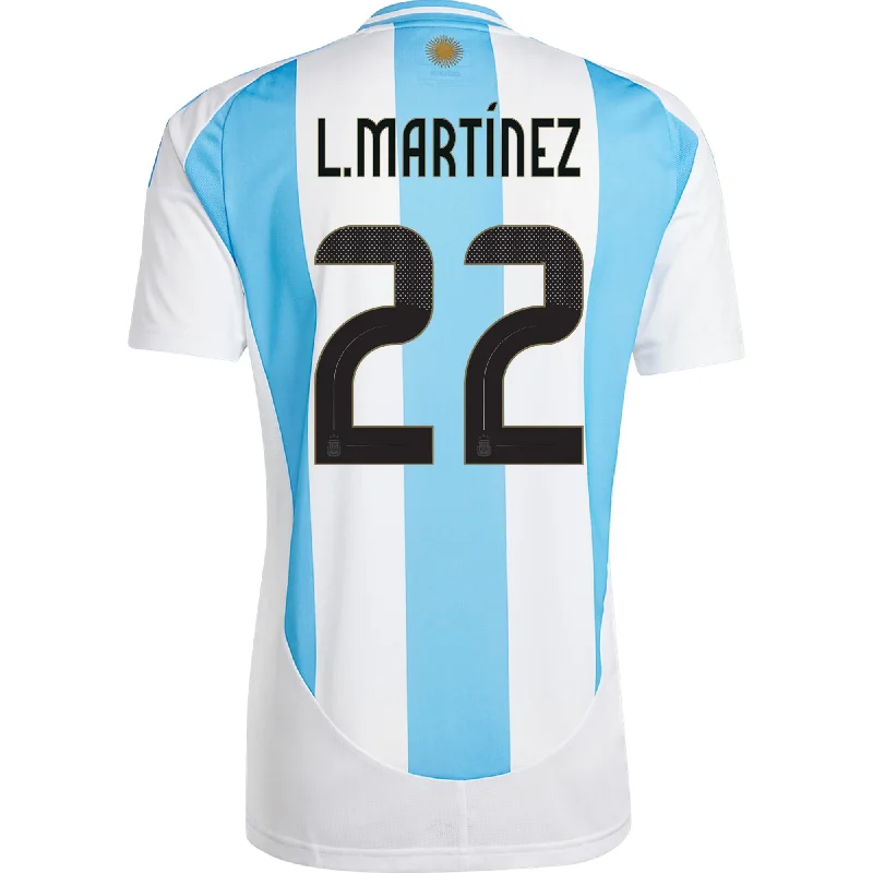 adidas Argentina Lautaro Martinez Home Jersey 24/25 (White/Blue Burst) Modern Men's 