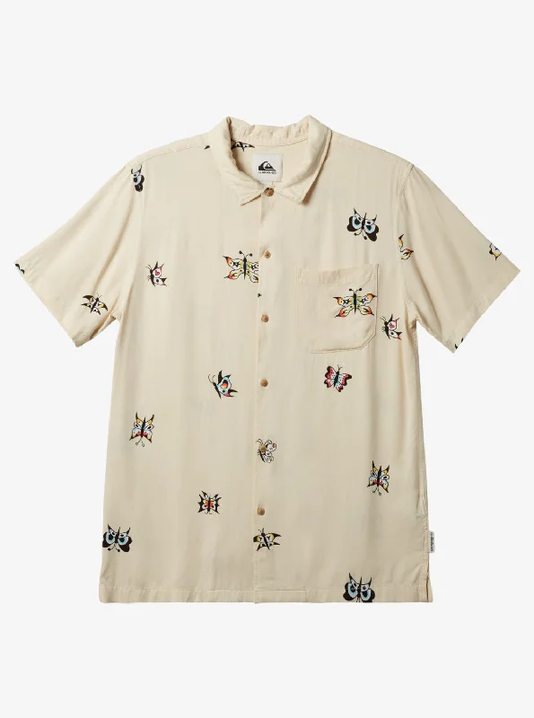 Pool Party Casual Short Sleeve Shirt - Oyster White Aop Best Mix Ss Traditional Men's Country