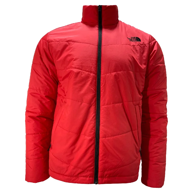 The North Face Quilted Down Jacket in Red Polyester Cclassic Men's Tweed