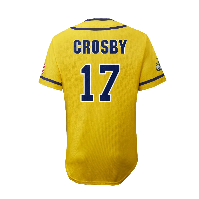 YOUTH Bananas Brandon Crosby #17 EvoShield Jersey - Yellow Elegant Men's Cashmere