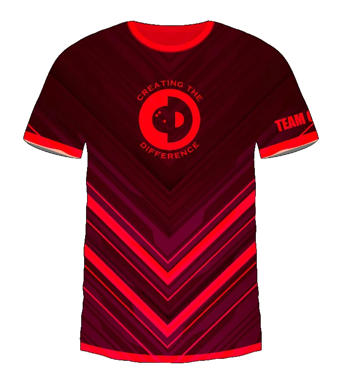 Laser Red Jersey Modern Men's Geometric