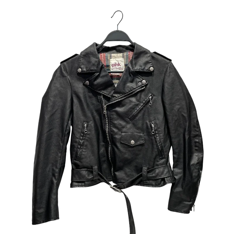 JUNYA WATANABE MAN PINK COMME des GARCONS/Riders Jkt (W)[PO]/M/Black/Nylon/ Polished Men's Satin