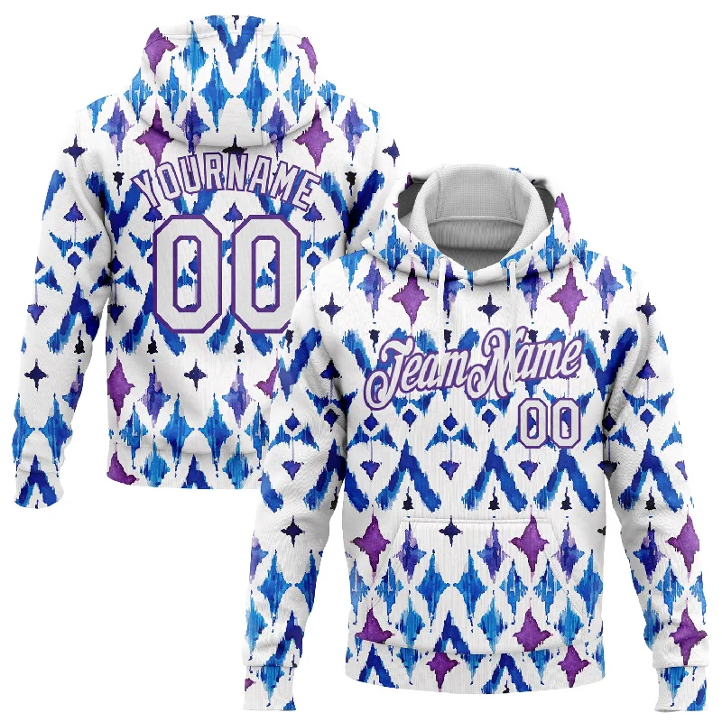 Custom Stitched Tie Dye White-Purple 3D Abstract Watercolor Sports Pullover Sweatshirt Hoodie Earthy Men's Sustainable Custom Stitched Tie Dye White-Purple 3D Abstract Watercolor Sports Pullover Sweatshirt Hoodie Earthy Men's Sustainable