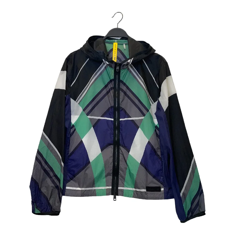 MONCLER/CRAIG GREEN/Windbreaker/2/Nylon/MLT/All Over Print/square and stripe pattern Dynamic Men's Moto