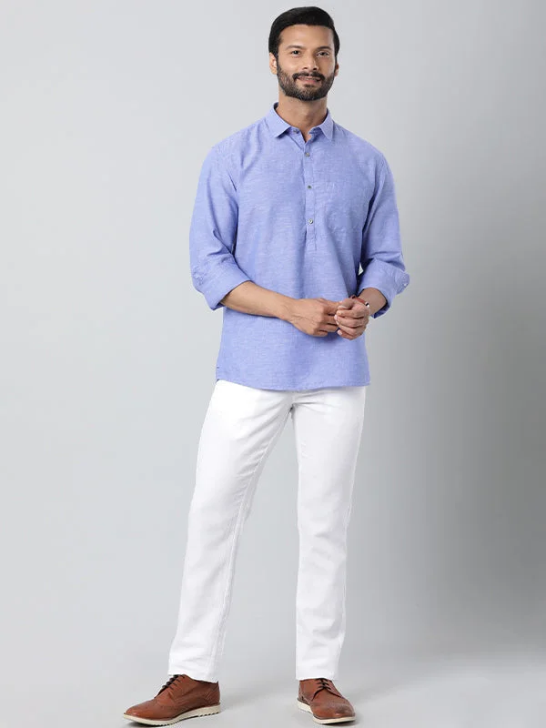 Men Solid Full Sleeve Cotton Shirt Classic Men's Pin